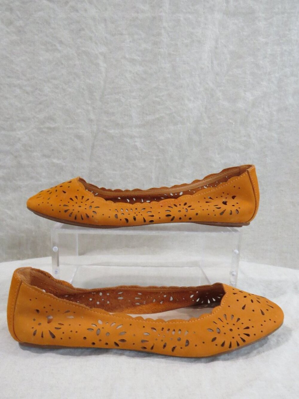 Miz Mooz Parvati Leather Flats SIZE 10 Golden Yellow Orange